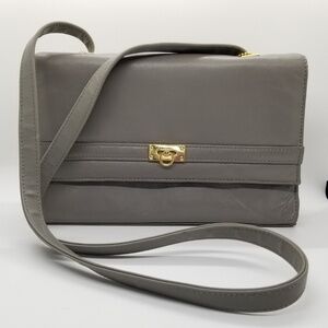 Rachael Ruddick RR grey leather bag
